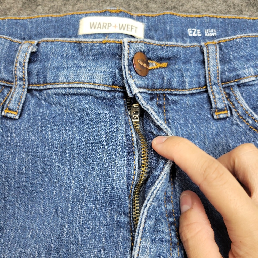 Warp Weft Eze Jeans Womens 10/30 Baggy Boho Streetwear Americana Y2K Street Wear - Picture 6 of 13